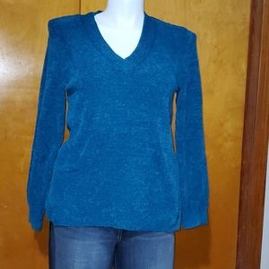 Lg teal chenille Apt 9 sweater NWT